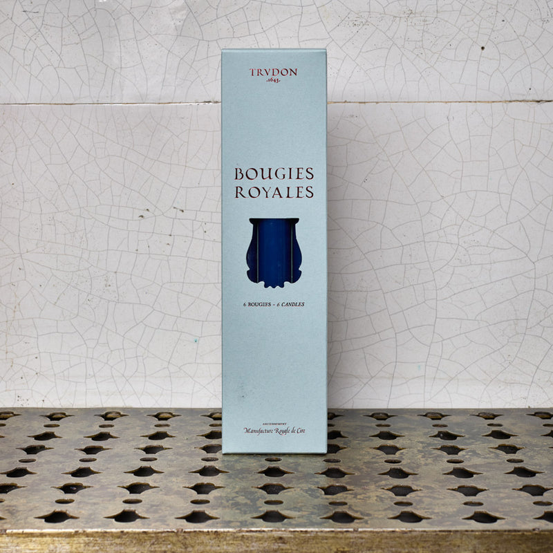 Trudon - Lot de 6 bougies royales - Bleu marine