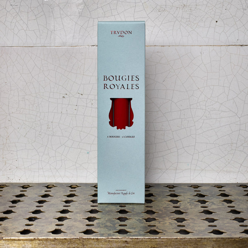 Trudon - Lot de 6 bougies royales - Bordeaux