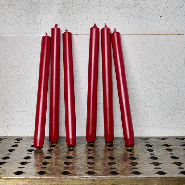 Trudon - Lot de 6 bougies royales - Bordeaux