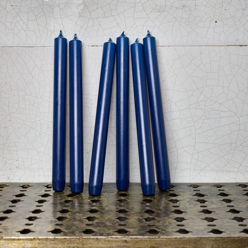 Trudon - Lot de 6 bougies royales - Bleu marine