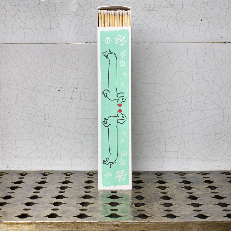 Boîte de 45 allumttes longues - Teckels de Noël