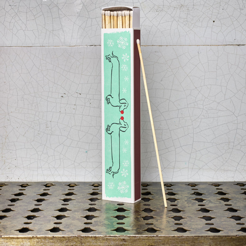 Boîte de 45 allumttes longues - Teckels de Noël