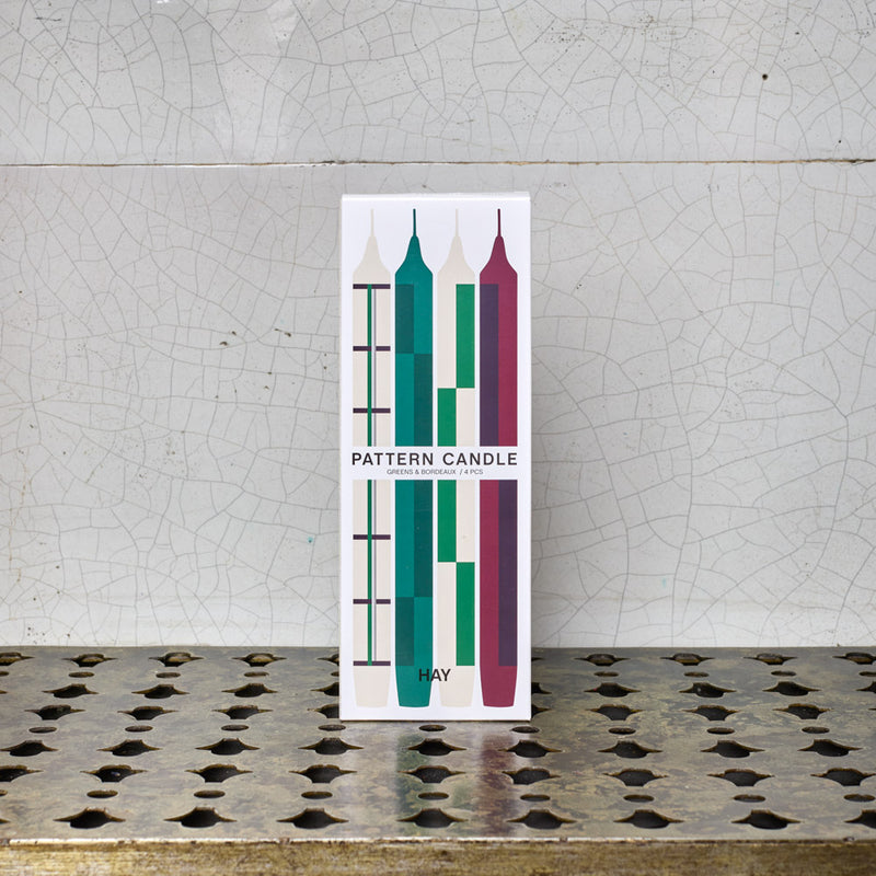 Lot 4 bougie Motifs - Vert