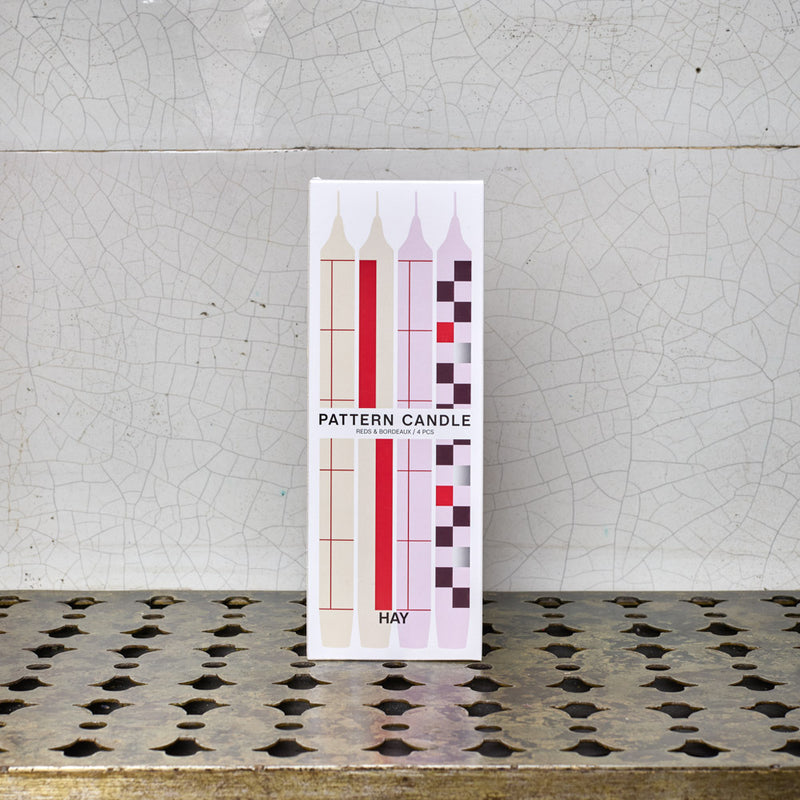 Lot 4 bougie Motifs - Rouge