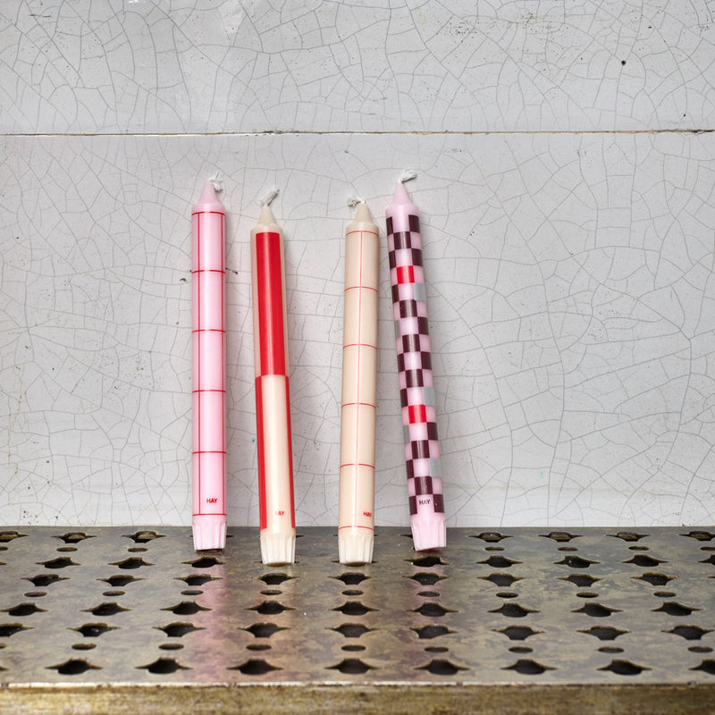 Lot 4 bougie Motifs - Rouge