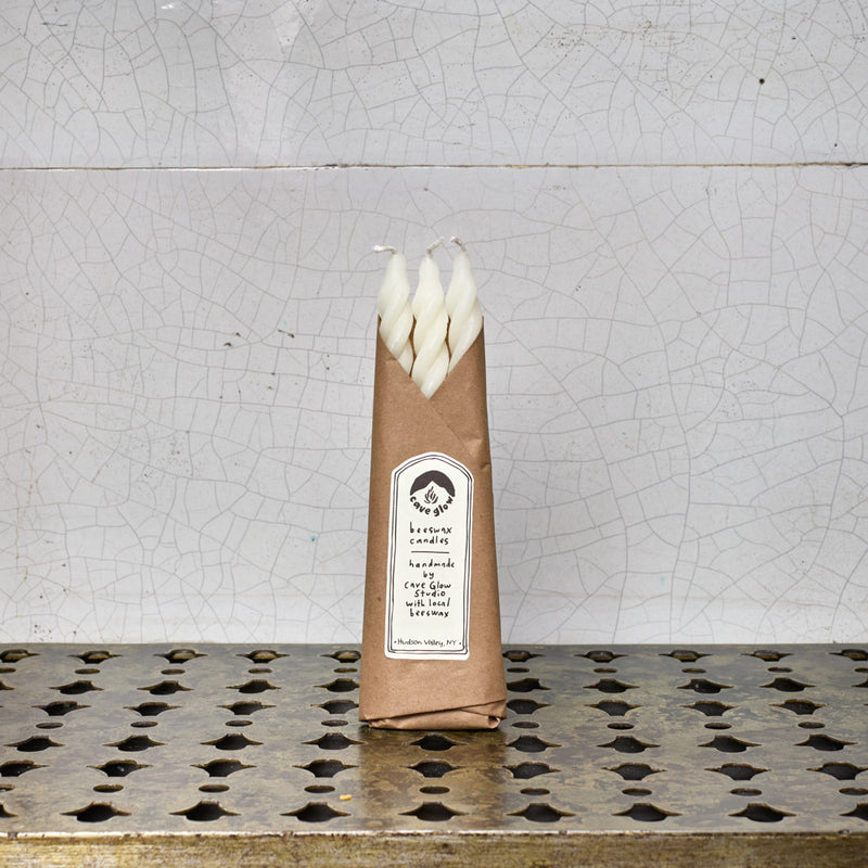 Lot de 3 bougies spirales - Blanc