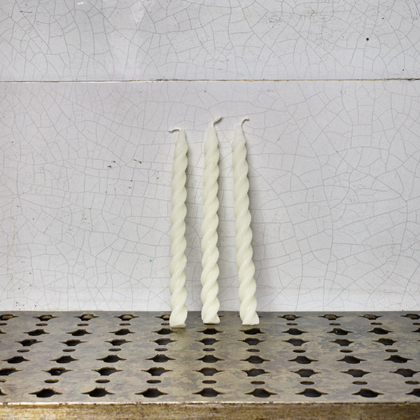 Lot de 3 bougies spirales - Blanc