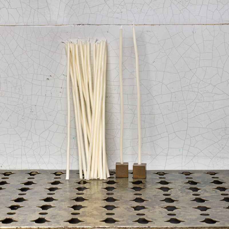 Lot de 20 bougies fines - Ivoire