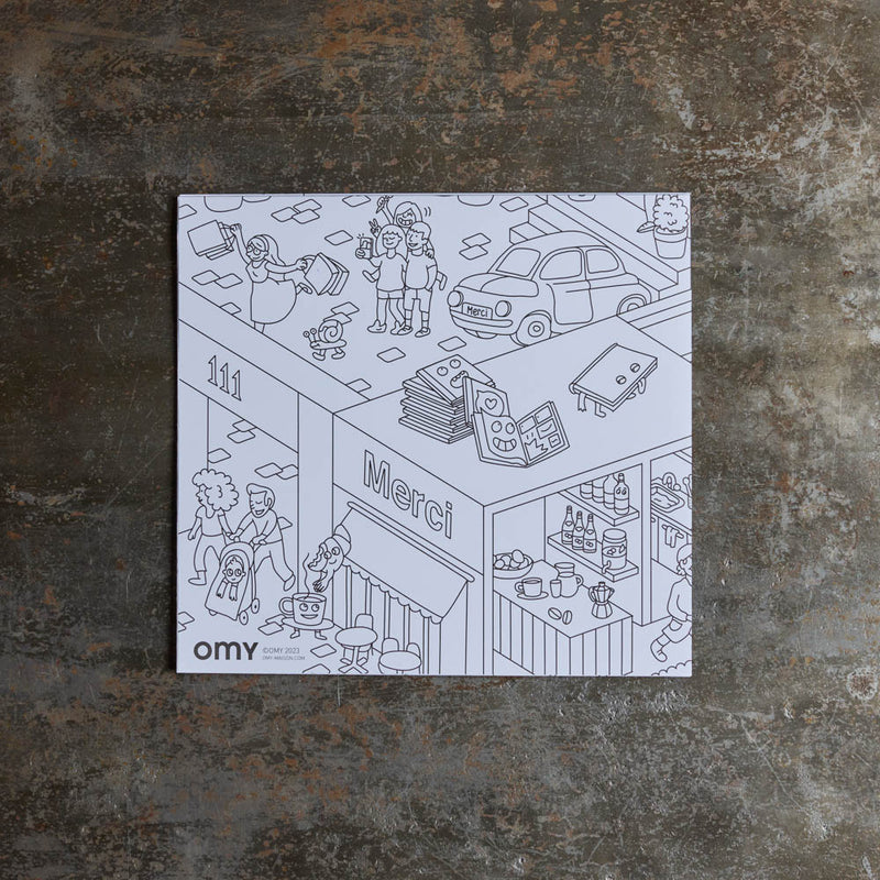 Poster géant Merci à colorier