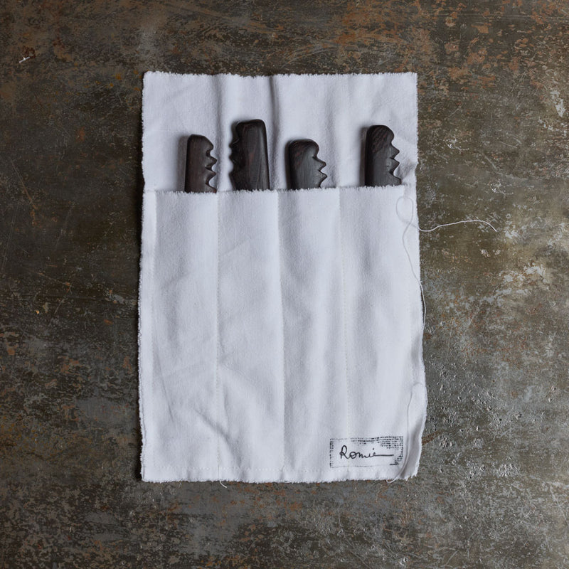 Set de 4 couteaux "Profils Wengé" - Romie Objetti