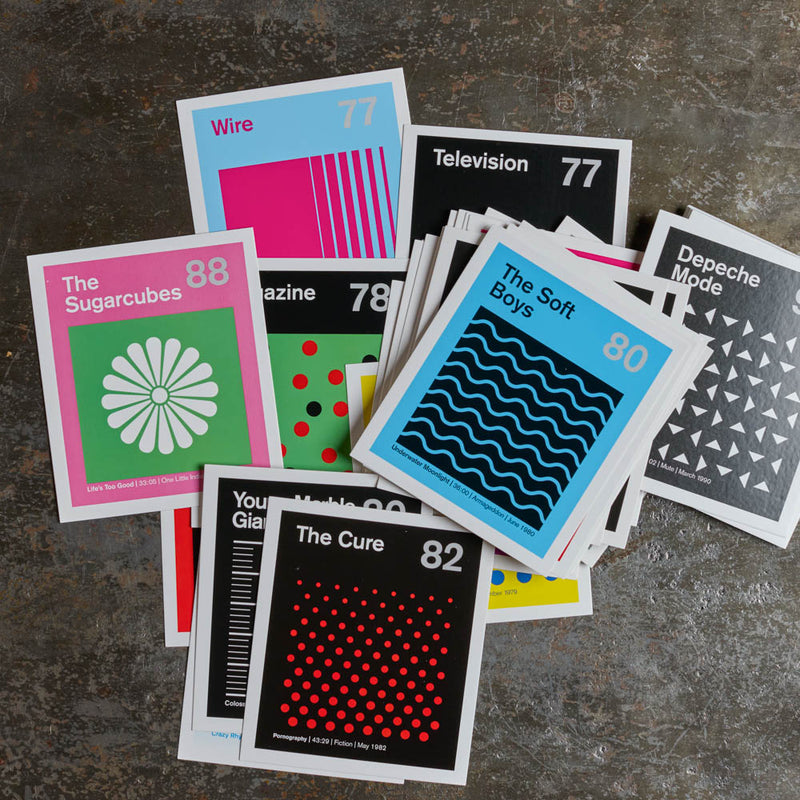 Boîte de cartes postales - Post-punk