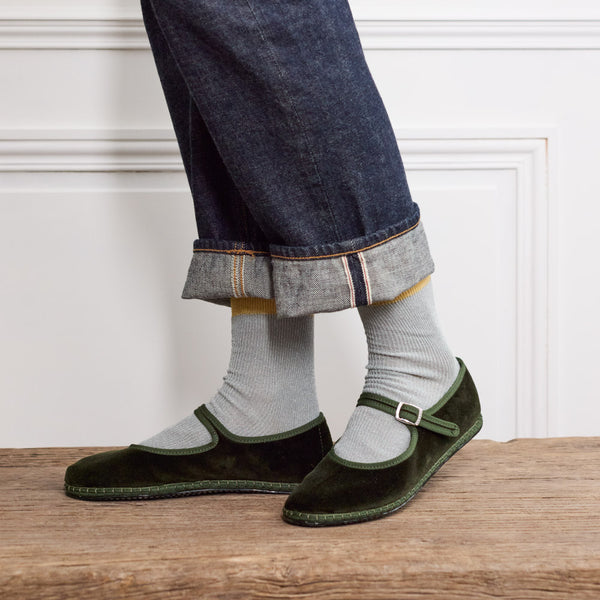 Merci - Chaussettes Lulu - Ciel & Jaune