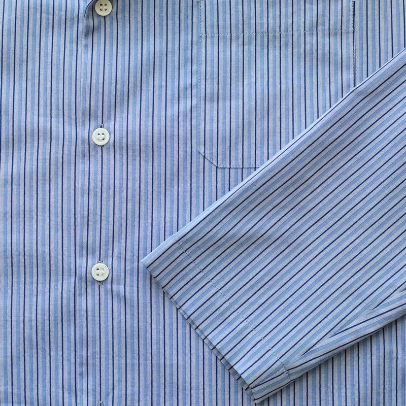 Merci - Pyjama en Coton - Rayures Triples Bleu