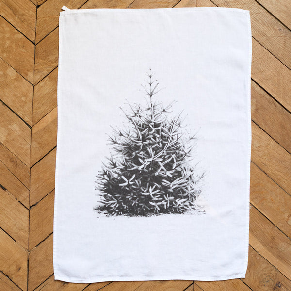 Torchon en lin lavé - Sapin de Noël