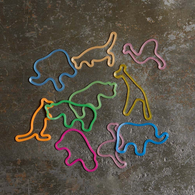 Elastiques animaux du zoo