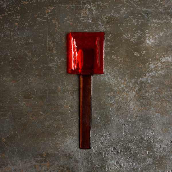 Cuillère à café en verre - Rouge