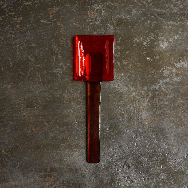 Cuillère à café en verre - Rouge
