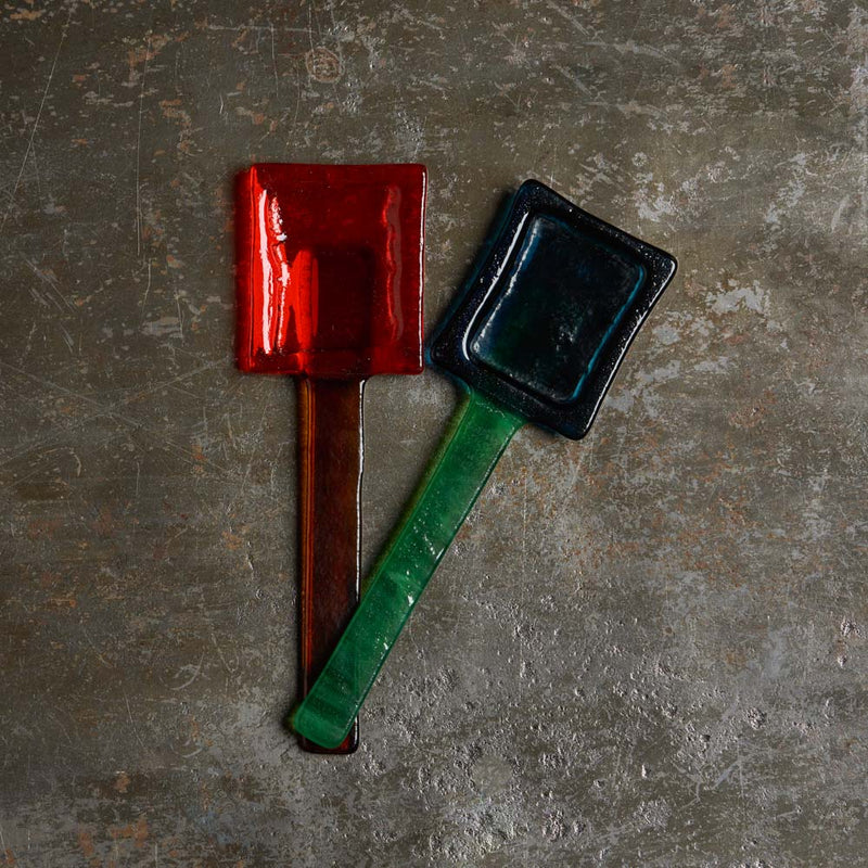 Cuillère à café en verre - Bleu