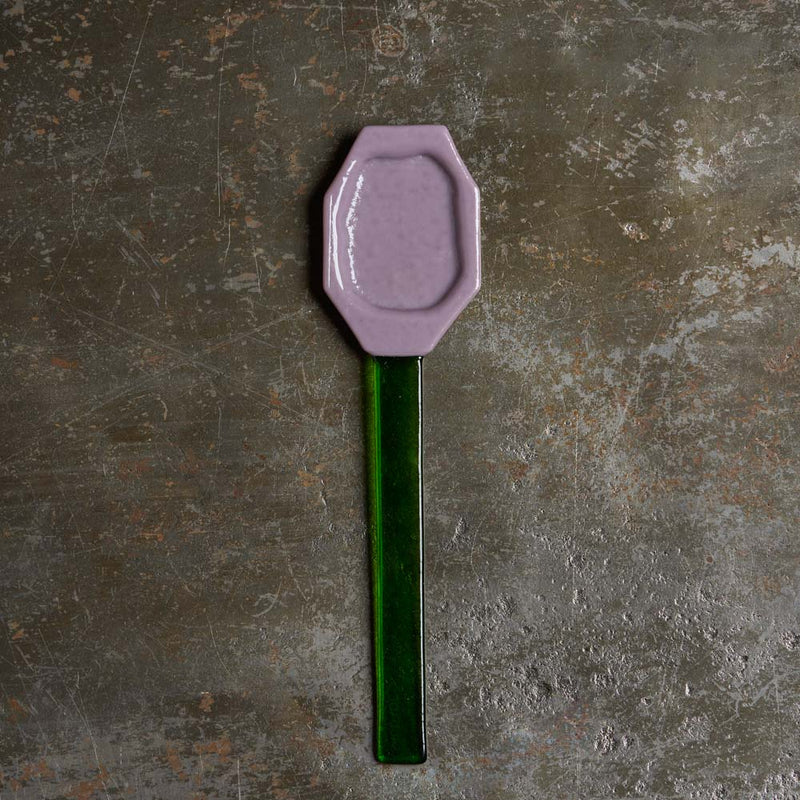 Cuillère à café en verre - Lila