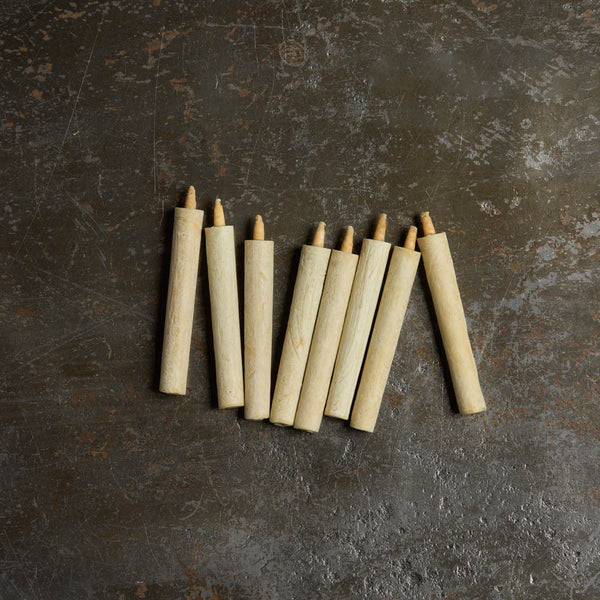 Bougies en cire de sumac - Blanches