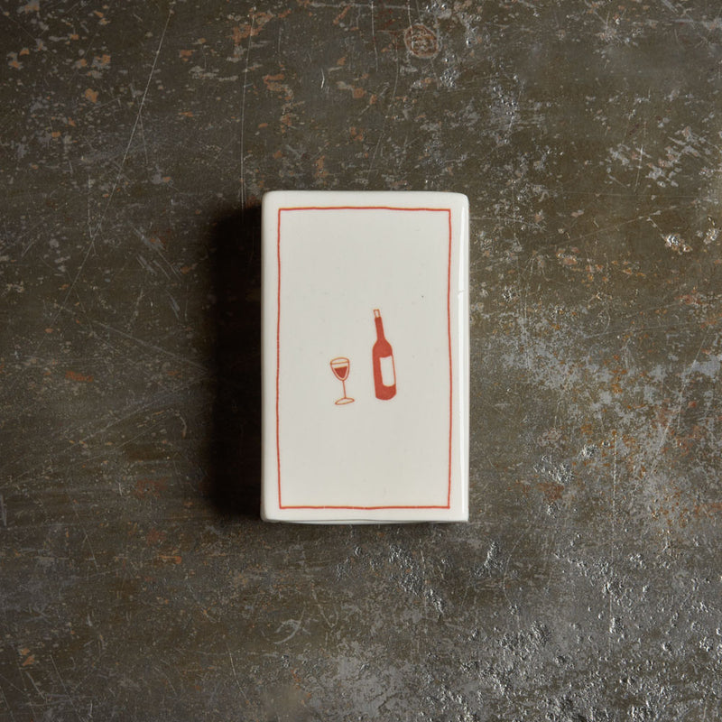 Boîte Allumettes en céramique - Vin