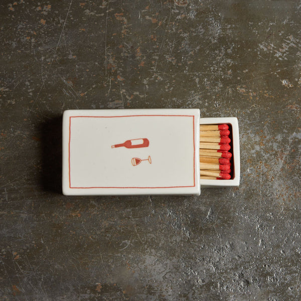 Boîte Allumettes en céramique - Vin