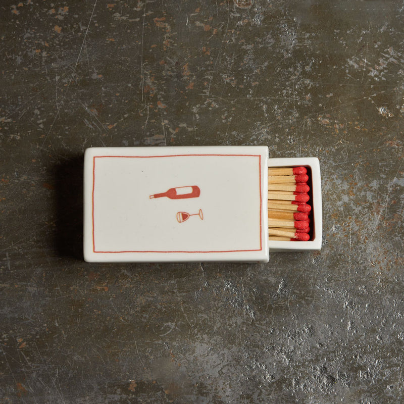 Boîte Allumettes en céramique - Vin