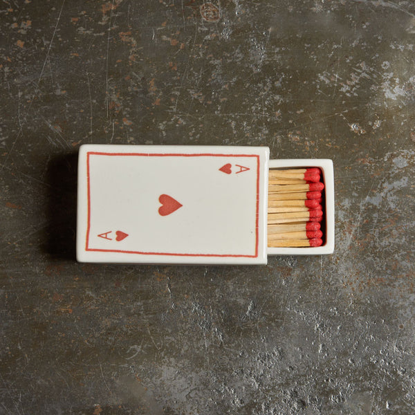 Boîte Allumettes en céramique - As de Coeur