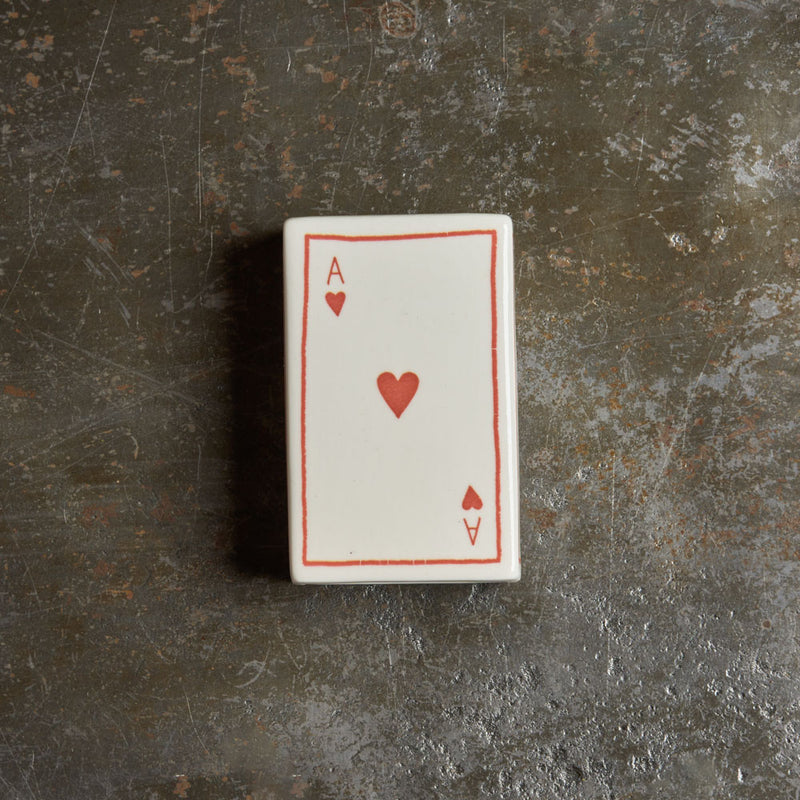 Boîte Allumettes en céramique - As de Coeur