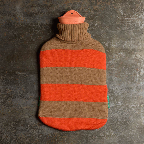Bouillotte Rayures - Rouge & Camel