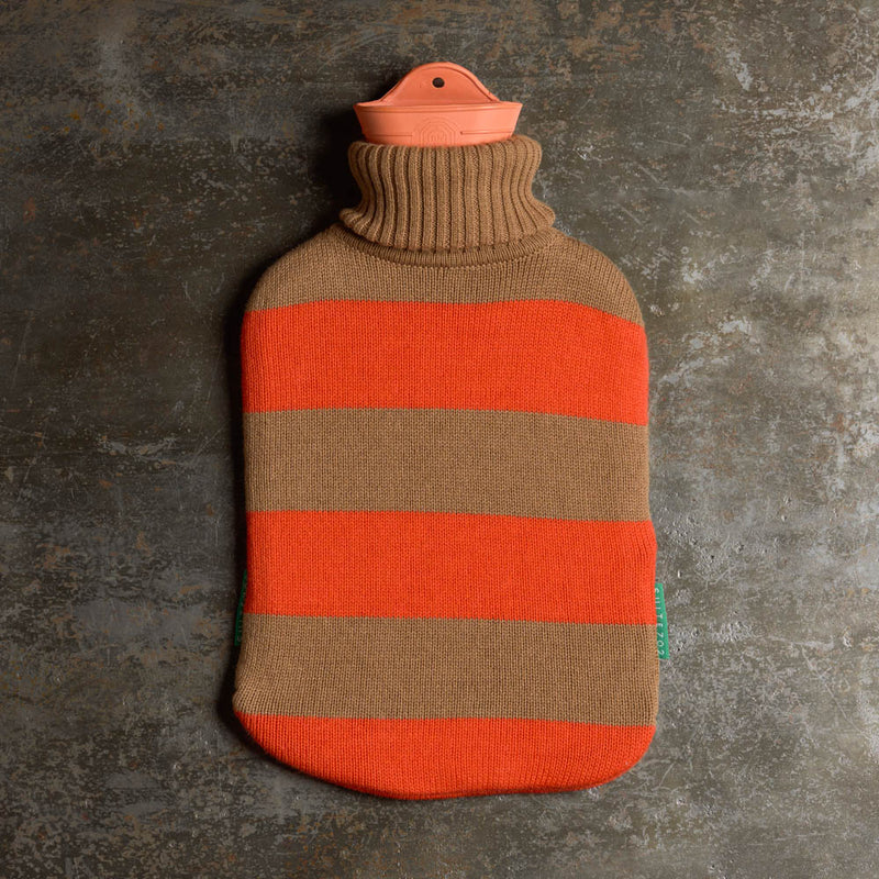 Bouillotte Rayures - Rouge & Camel