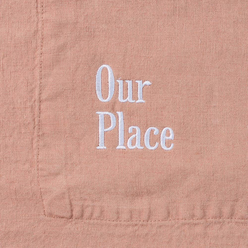 Merci x Our Place - Tablier en lin lavé - Rose Argile