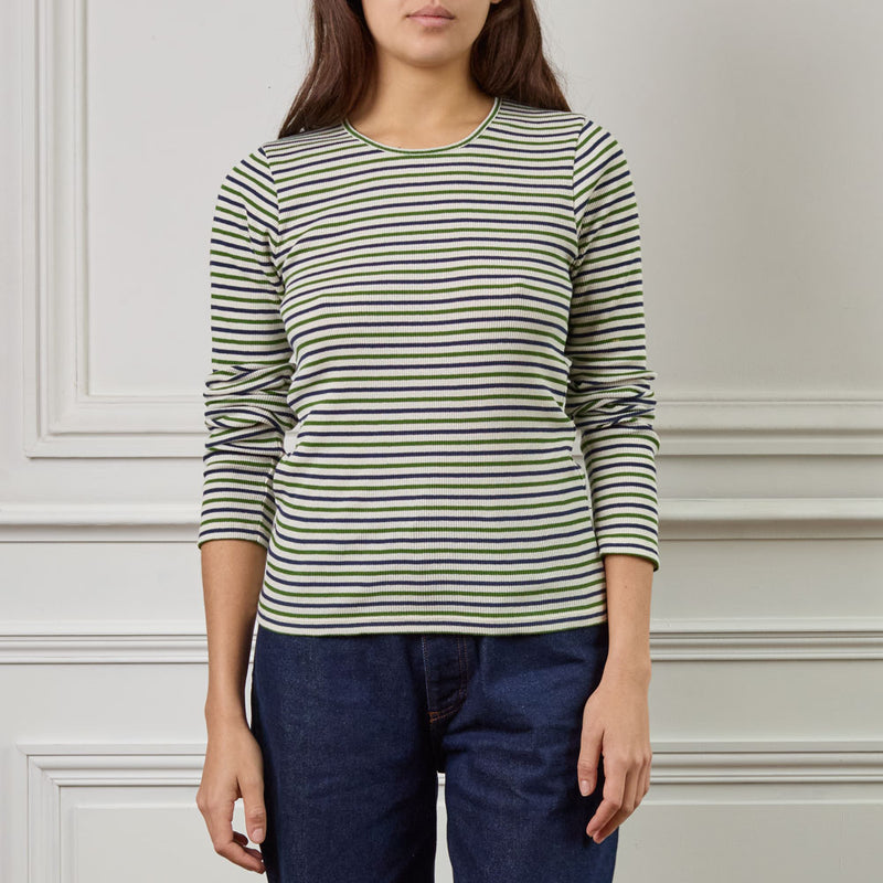 Merci - T-shirt Carla - Marine & Vert