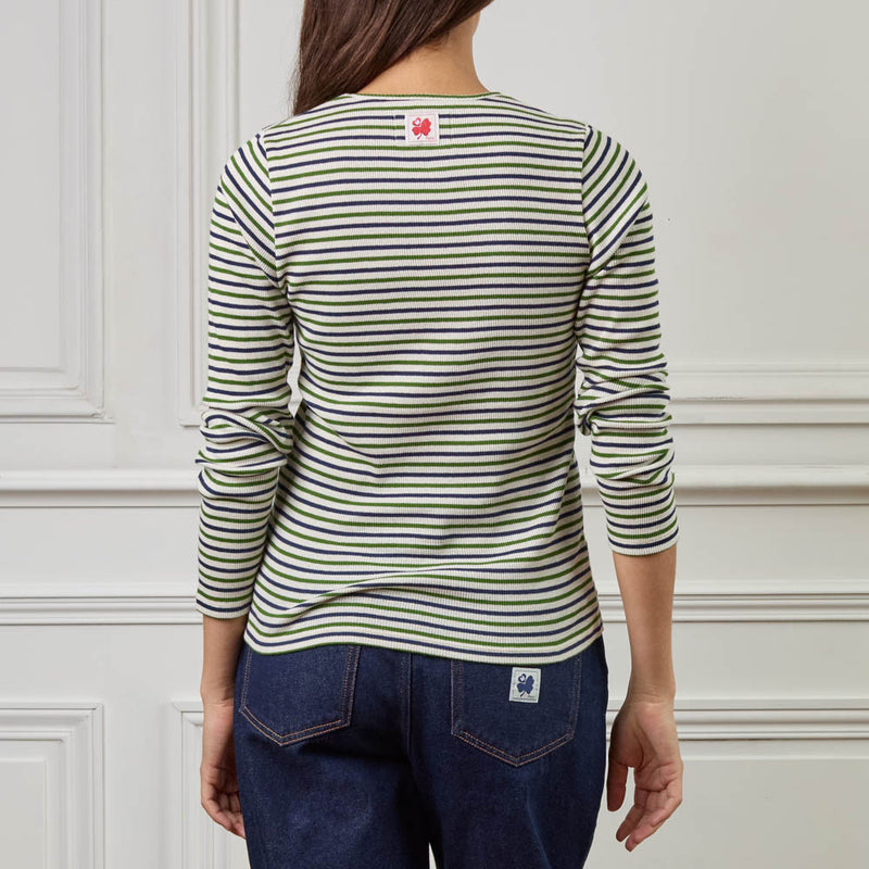 Merci - T-shirt Carla - Marine & Vert