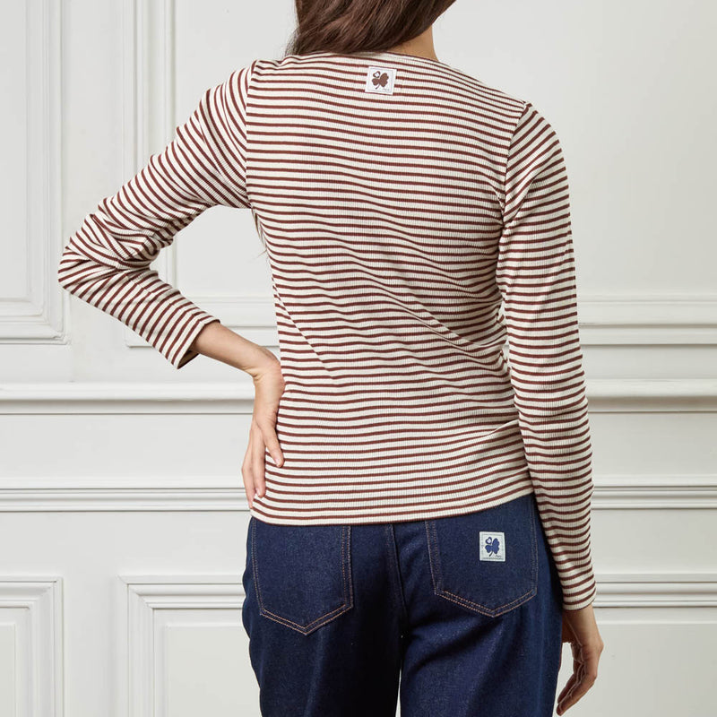 Merci - T-shirt Carla - Marron