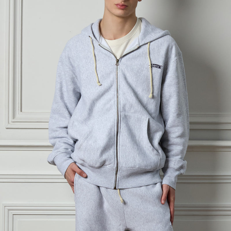 Merci x Champion - Sweat Full Zip Patch - Gris