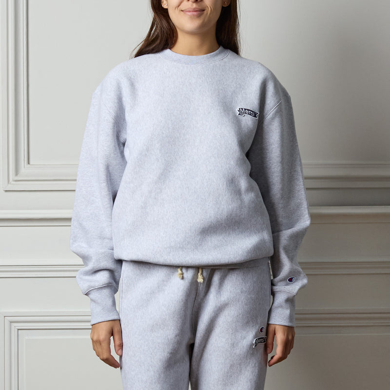 Merci x Champion - Crewneck Merci Patch - Gris