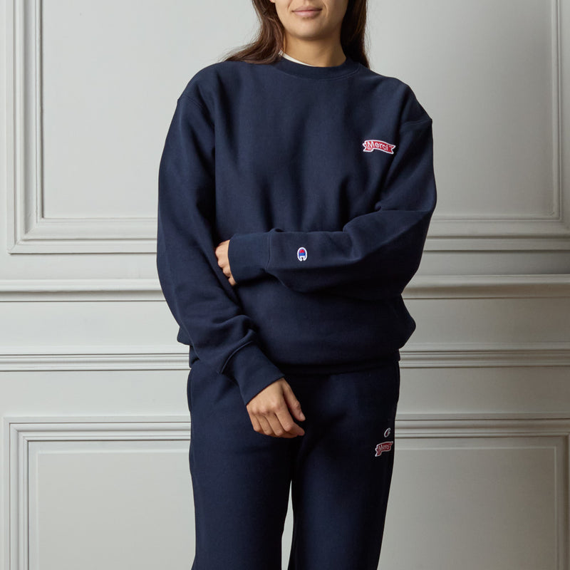 Merci x Champion - Crewneck Merci Patch - Navy
