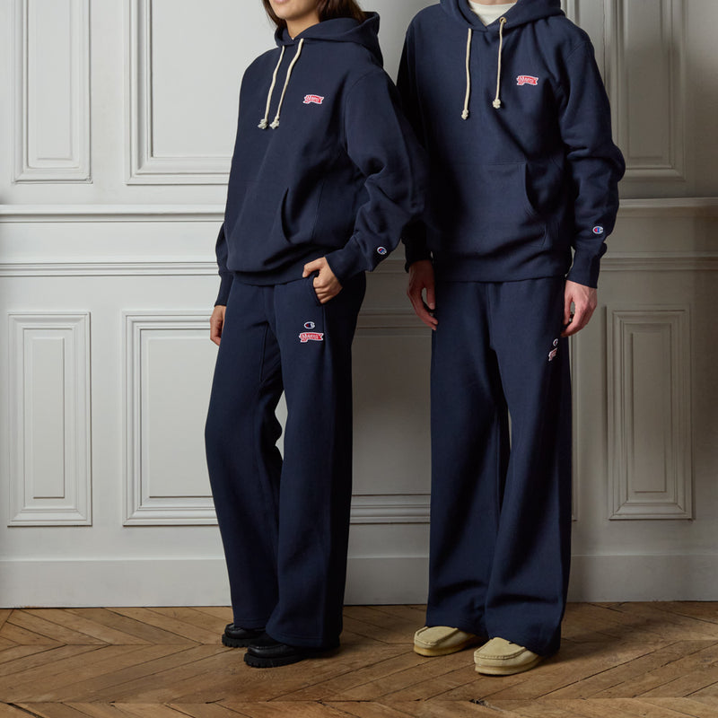 Merci x Champion - Sweat à Capuche Merci Patch - Navy