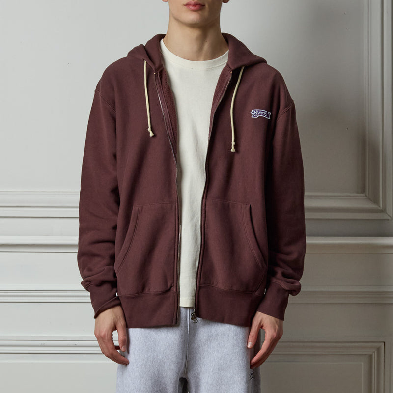 Merci x Champion - Sweat Full Zip Patch - Wine