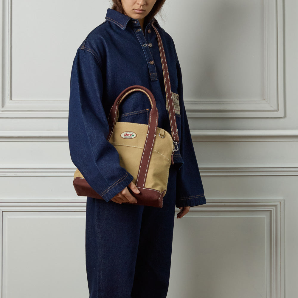 Merci - Paris Bag - Khaki & Brown – Merci Paris