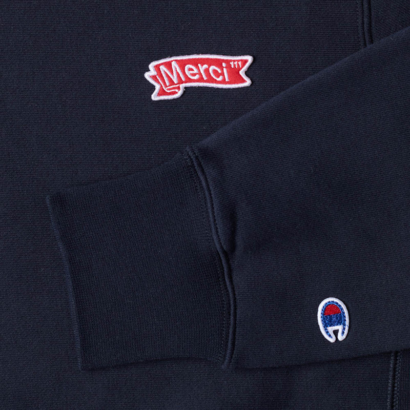 Merci x Champion - Crewneck Merci Patch - Navy