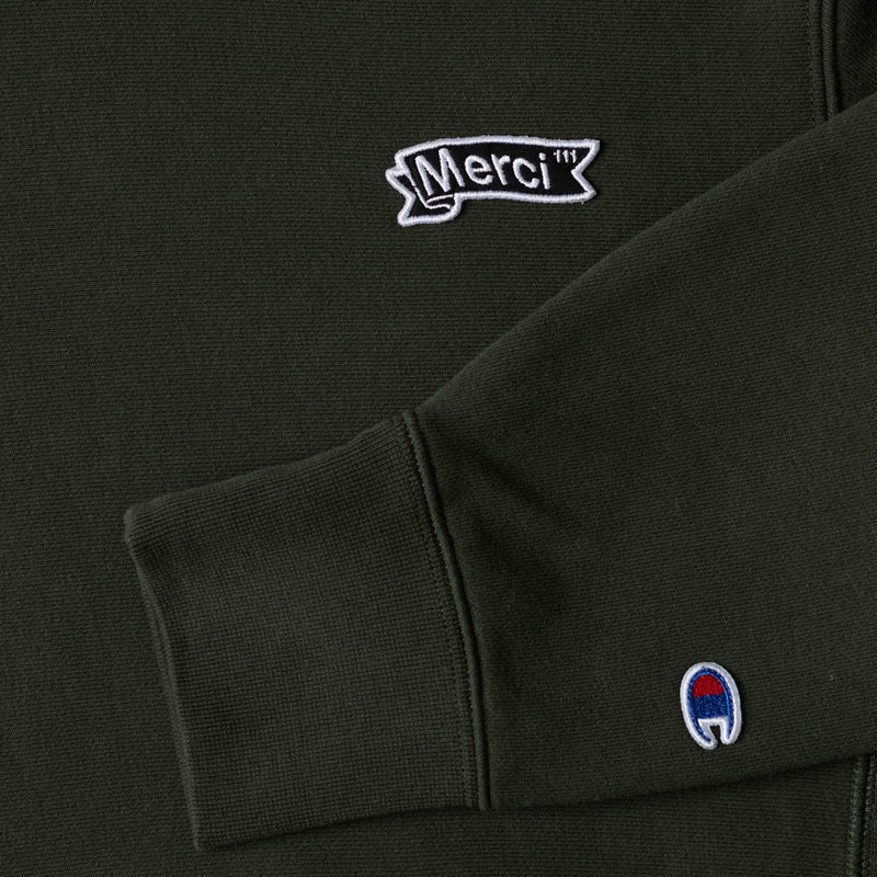 Merci x Champion - Sweat à Capuche Merci Patch- Forest