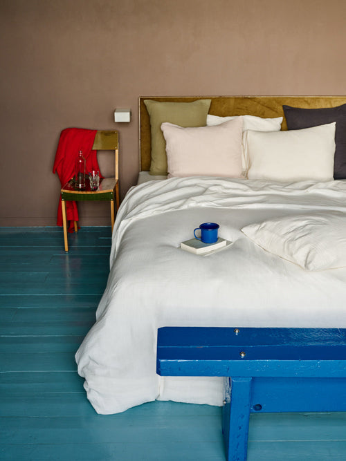 Parure en gaze de coton Blanc de Meudon — lit complet