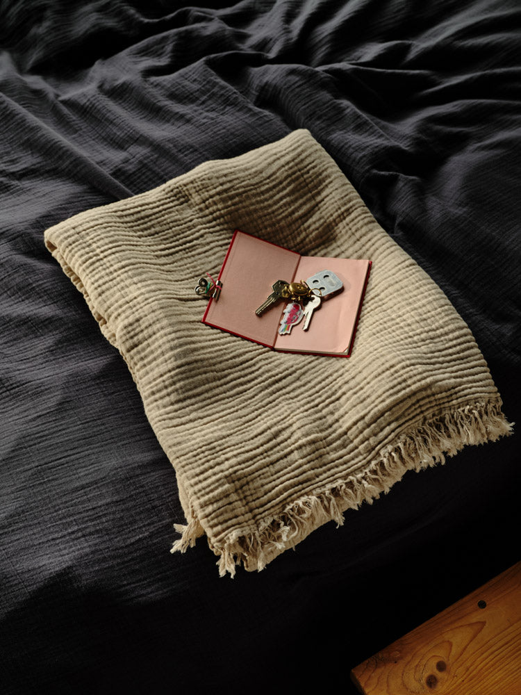 Merci - Plaid En Gaze De Coton - Beige Quai De Seine