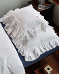 Merci - Embroidered linen pillowcase - 02 Eyelet