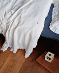 Merci - Drap plat en lin brodé - 03 Ajour