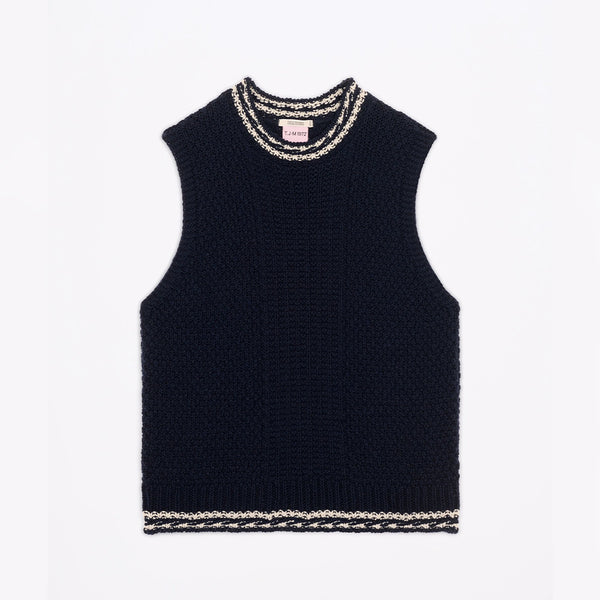 Tricots Jean Marc - Pull sans manches Meline - Marine