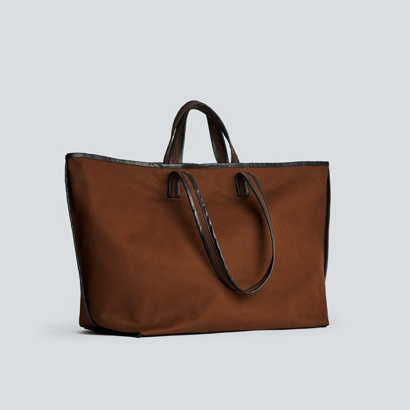 Kassl Editions - Sac Tote Canvas - Marron Amande /Oil noir