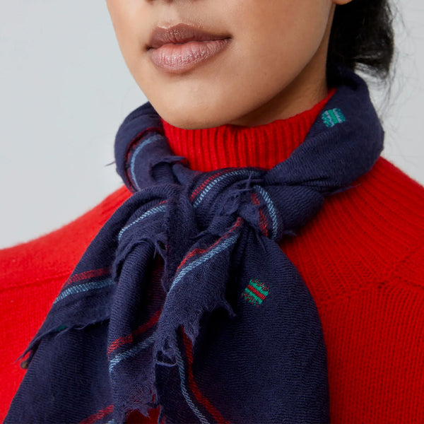 Moismont - Foulard Chelsea N°815 - Bleu Uniform